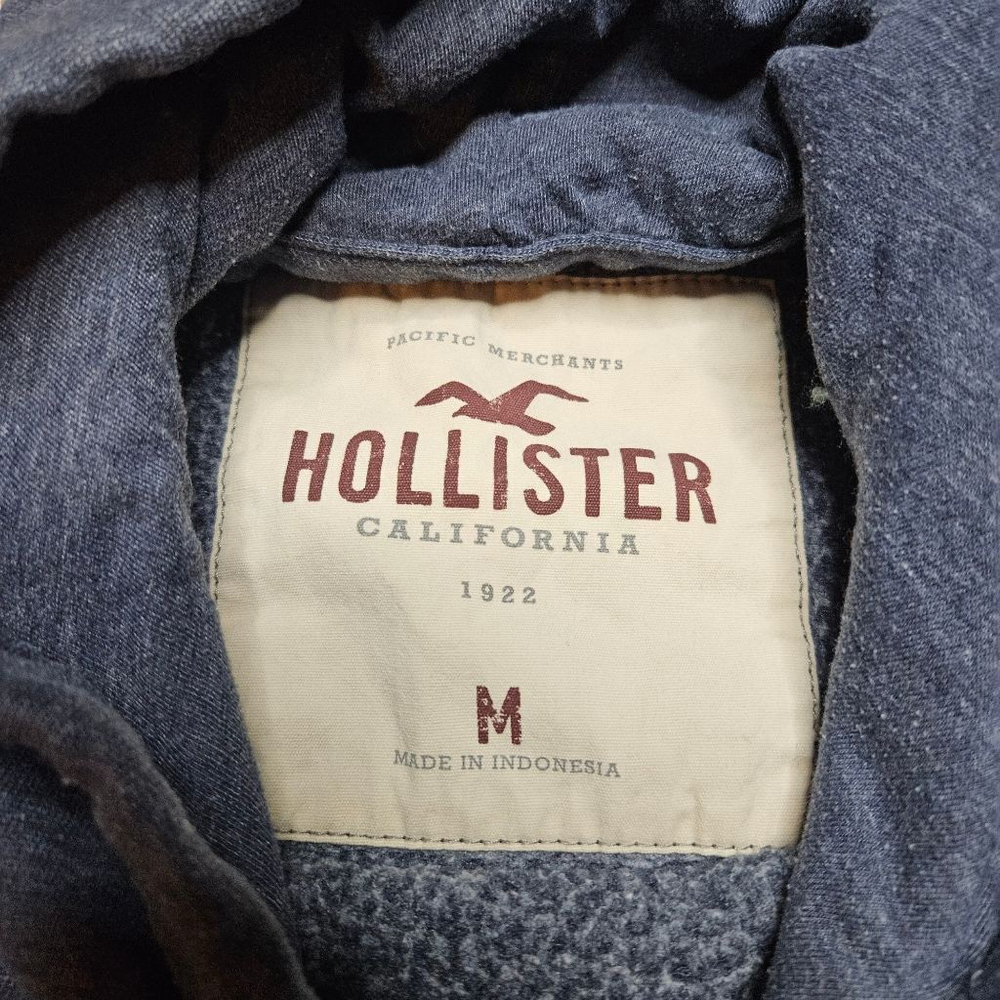 Hollister Medium Blue and Green Hoodie Sweater - Picture 4 of 8